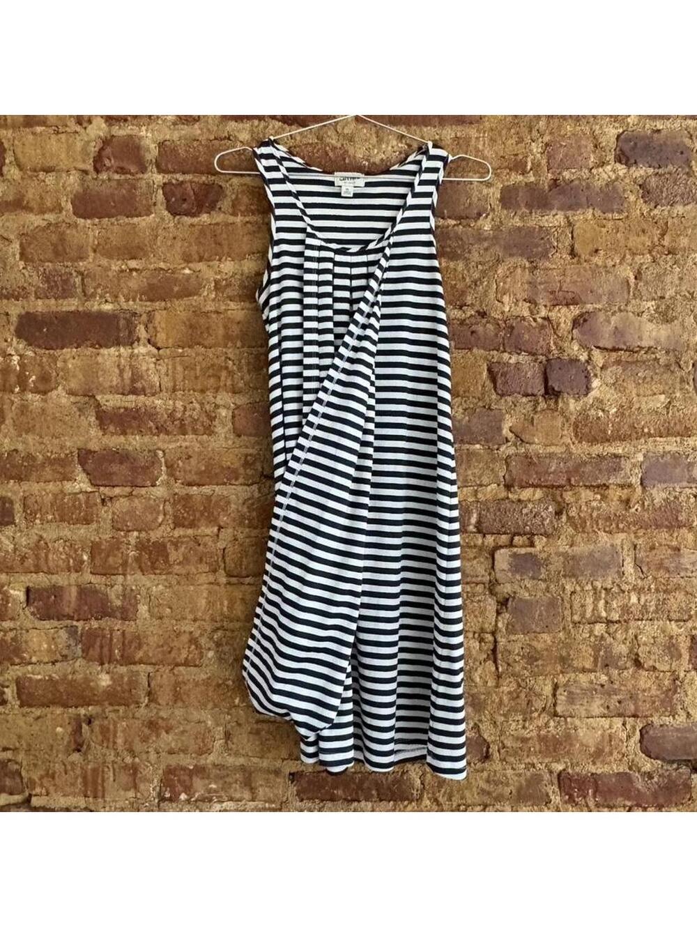 Jean Paul Gaultier black and white sailor striped dress Size XS